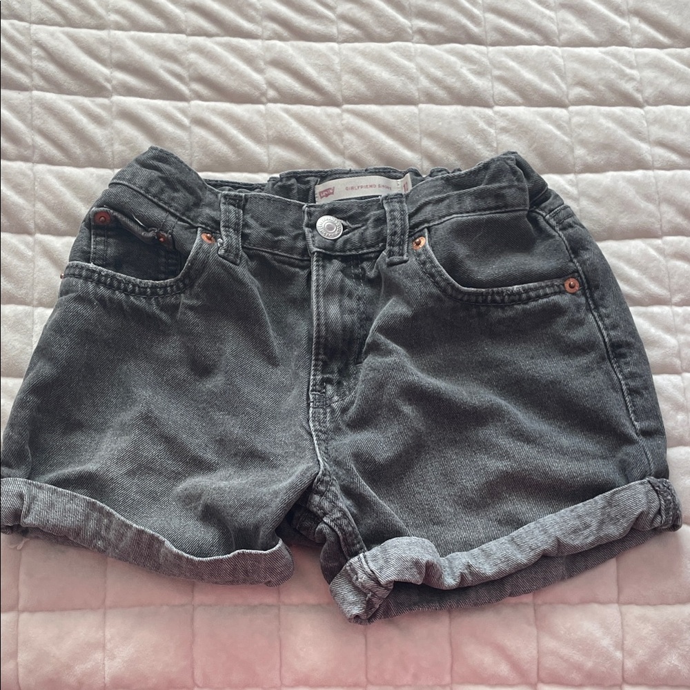 Levi's Kids Gray Girlfriend Denim Shorts